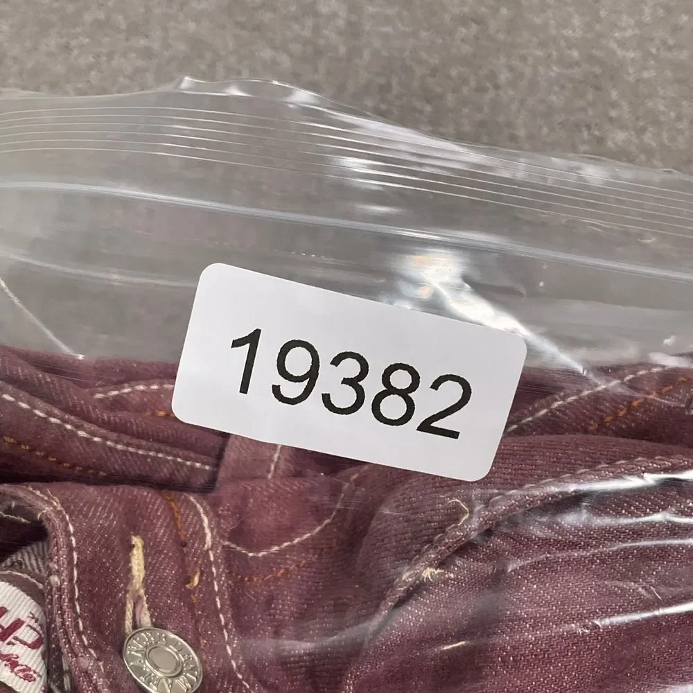 Ablanche Jeans Men 42W 34L ACT 39W‎ 33L Burgundy Cotton Denim Straight Leg  Y2K